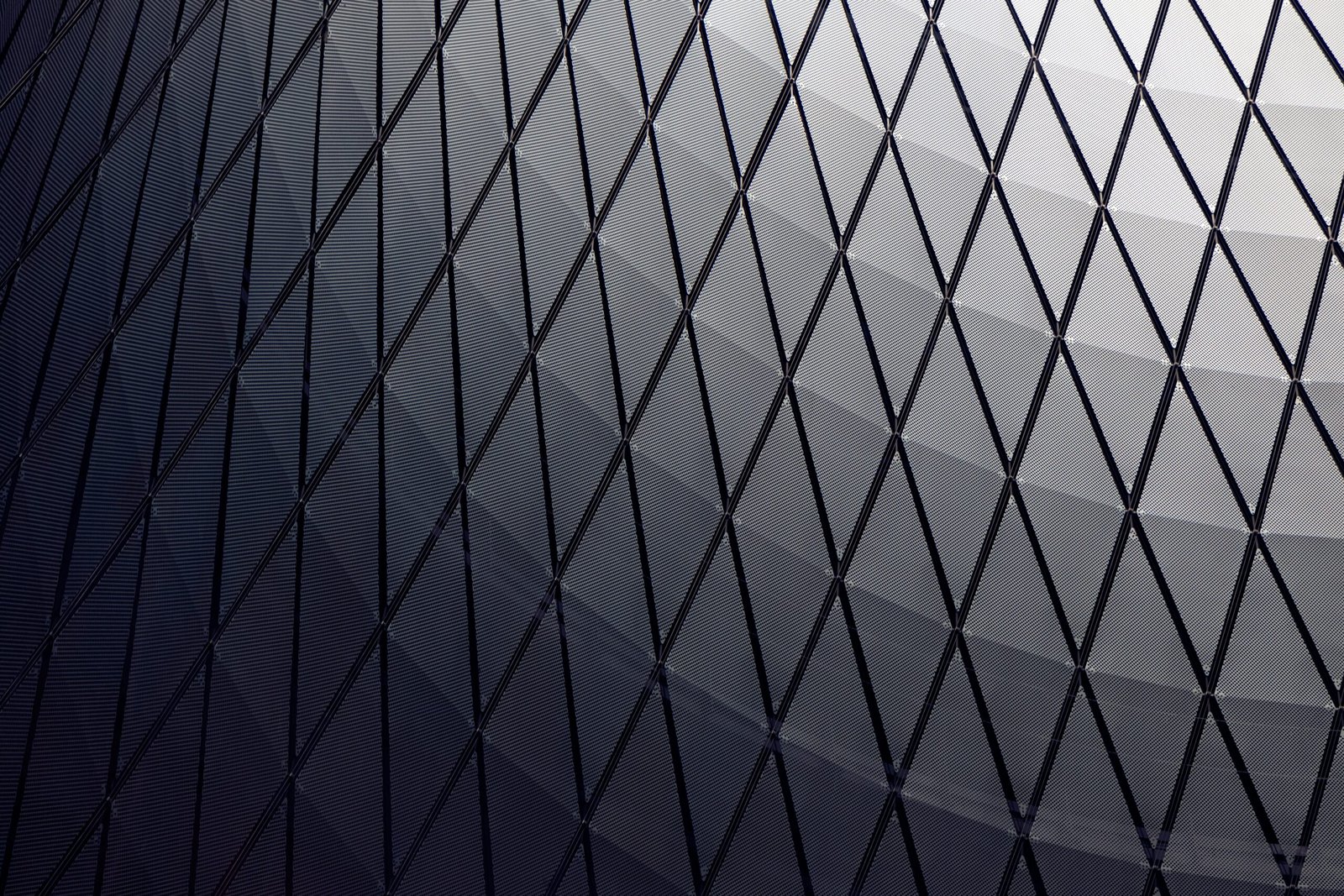 a close up of a building with a net on it